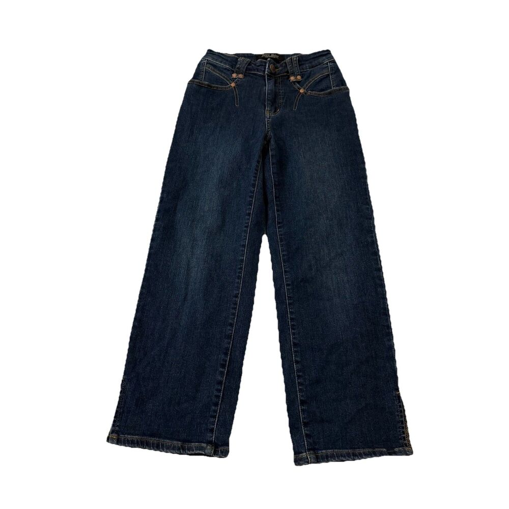 Judy Blue Jeans 25 Blue High Waist Crop Straight Leg Dark Denim Stretch 1/25